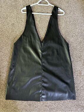 Sunday in Brooklyn Black Faux Leather Mini Dress